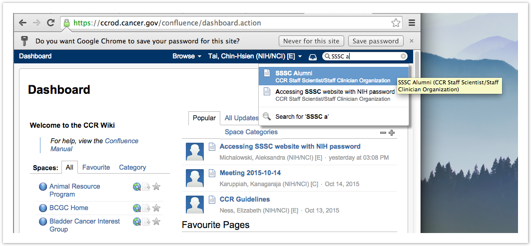 CCR Staff Scientist/Staff Clinician Organization > Accessing SSSC Alumni website with NIH password > Screen Shot 2015-10-16 at 9.46.05 AM.png