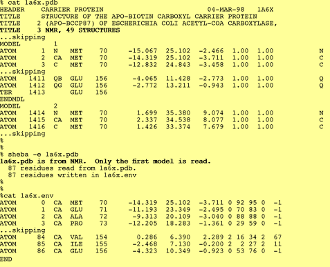 PDB file from NMR experiment example