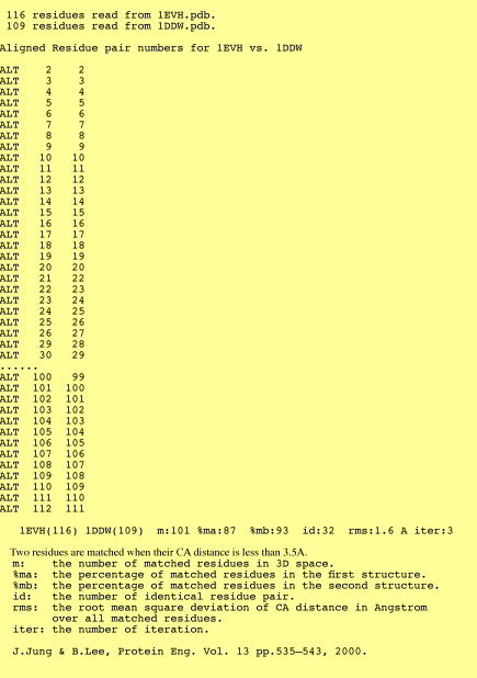 simple column output example