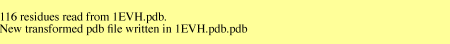 transformation matrix output example