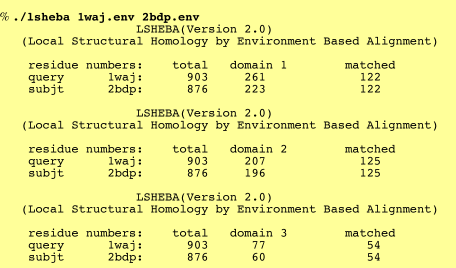 default output example