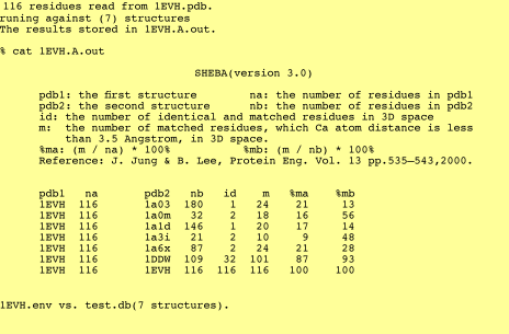 one to many alignments summary only output example