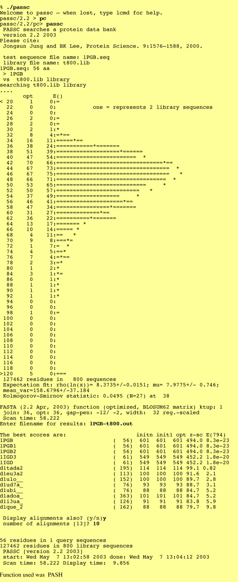 multiple alignment output example